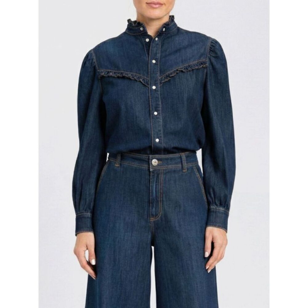 Twinset Women Stretch Denim Shirt Twinset